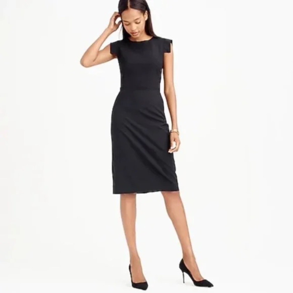 J.Crew Resume Dress | 365 Italian Wool | Black | Size 10 | Like New - Picture 9 of 9